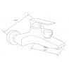 Mexen Axel DF72 set cadă, Crom - 73803DF72-00