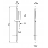 Mexen Axel DF72 set cadă, Crom - 73803DF72-00