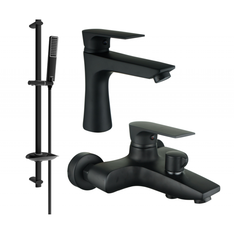 Mexen Axel Set de baie DB72, negru - 73803DB72-70
