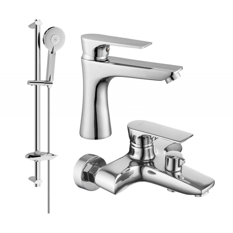 Mexen Axel DB40 set de baie, crom - 73803DB40-00