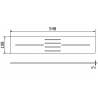 Mexen Toro masca pentru cadă de duș 100-120 cm, auriu - 43910050