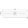 Mexen Toro mască pentru cadă de duș 170-200 cm, albă - 43930020