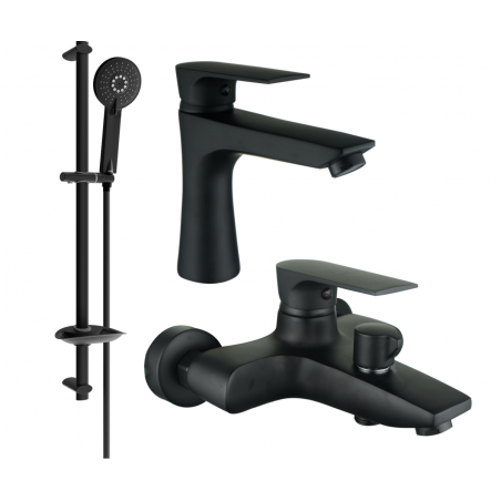 Mexen Axel Set cadă DB40, negru - 73803DB40-70