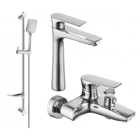 Mexen Axel Set de baie DF62, crom - 73813DF62-00