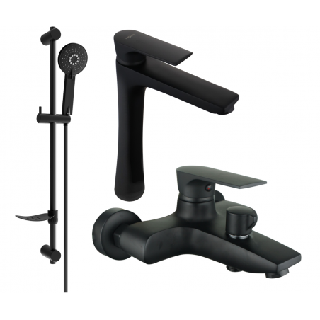 Mexen Axel Set pentru cadă DF40, negru - 73813DF40-70