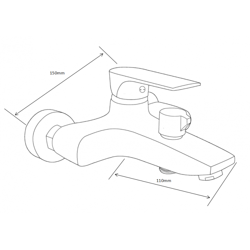 Mexen Axel DB62 set de baie, negru - 73813DB62-70