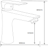Mexen Axel DB40 set de baie, crom - 73813DB40-00