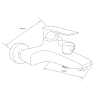 Mexen Axel DB40 set de baie, crom - 73813DB40-00