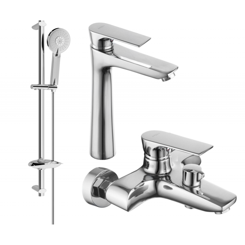 Mexen Axel DB40 set de baie, crom - 73813DB40-00