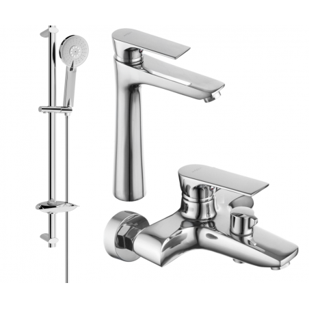 Mexen Axel DB40 set de baie, crom - 73813DB40-00