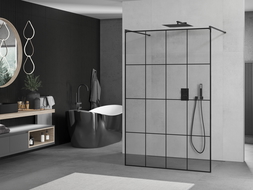 Mexen Kioto paravan de duș independent 150 x 200 cm, model negru 8 mm, negru - 800-150-002-70-77