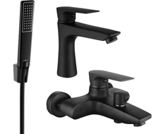 Mexen Axel R72 fürdőkád szett, fekete - 73803R72-70