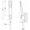 Mexen Axel Set de cadă R72, crom - 73813R72-00