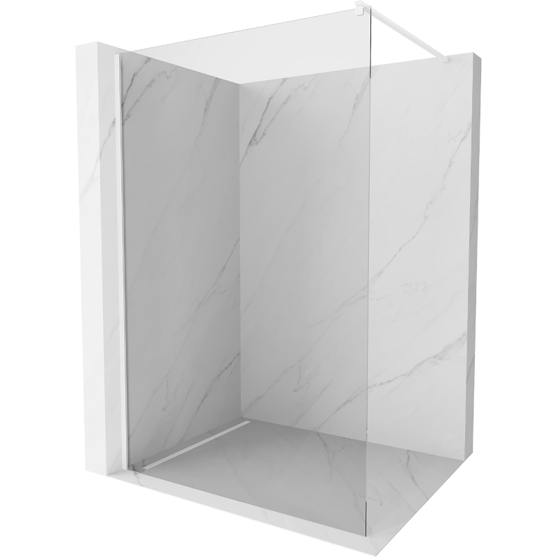 Mexen Kioto perete de duș Walk-in 85 x 200 cm, transparent 8 mm, alb - 800-085-101-20-00