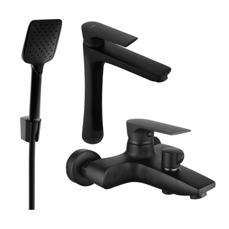 Mexen Axel R62 fürdőkád szett, fekete - 73813R62-70