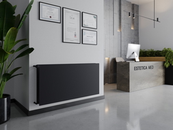 Radiator plat de igienă Mexen CHF20 400 x 500 mm, conectare laterală, 360 W, antracit - W420HF-040-050-66