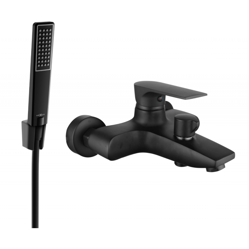 Mexen Axel R72 baterie de cadă cu set de duș, negru - 7383R72-70