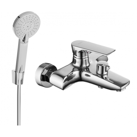 Mexen Axel Baterie de cadă R40 cu set de duș, crom - 7383R40-00