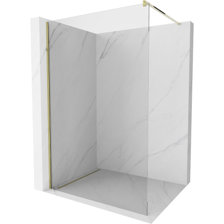 Mexen Kioto zuhanyfal Walk-in 65 x 200 cm, átlátszó 8 mm, arany - 800-065-101-50-00