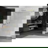 Mexen Kioto perete pentru duș Walk-in 155 x 200 cm, transparent 8 mm, aurit - 800-155-101-50-00
