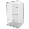 Mexen Kioto perete de duș de sine stătător 100 x 200 cm, transparent/Model negru 8 mm, Crom - 800-100-002-01-77