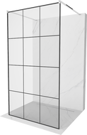 Mexen Kioto perete de duș de sine stătător 120 x 200 cm, transparent/Model negru 8 mm, Crom - 800-120-002-01-77
