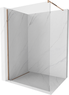 Mexen Kioto Walk-in zuhanyfal 85 x 200 cm, átlátszó 8 mm, rózsaarany - 800-085-101-60-00