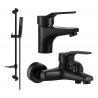 Mexen Caro Set de baie DF72, negru - 746603DF72-70