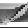 Mexen Kioto perete de duș Walk-in 155 x 200 cm, transparent 8 mm, aur roz - 800-155-101-60-00