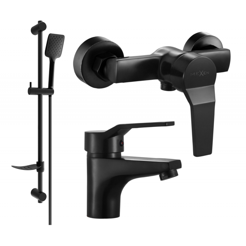 Mexen Caro Set de duș DF62, negru - 746604DF62-70