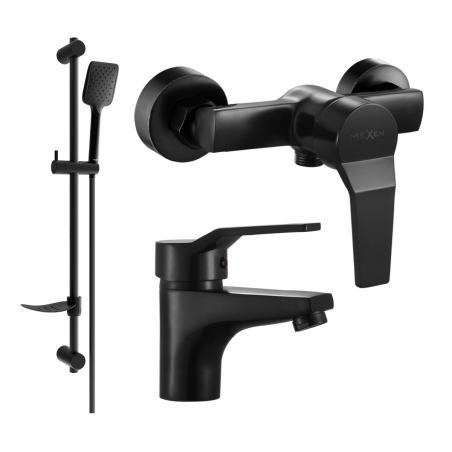 Mexen Caro Set de duș DF62, negru - 746604DF62-70