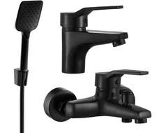 Mexen Caro R62 fürdőkád szett, fekete - 746603R62-70