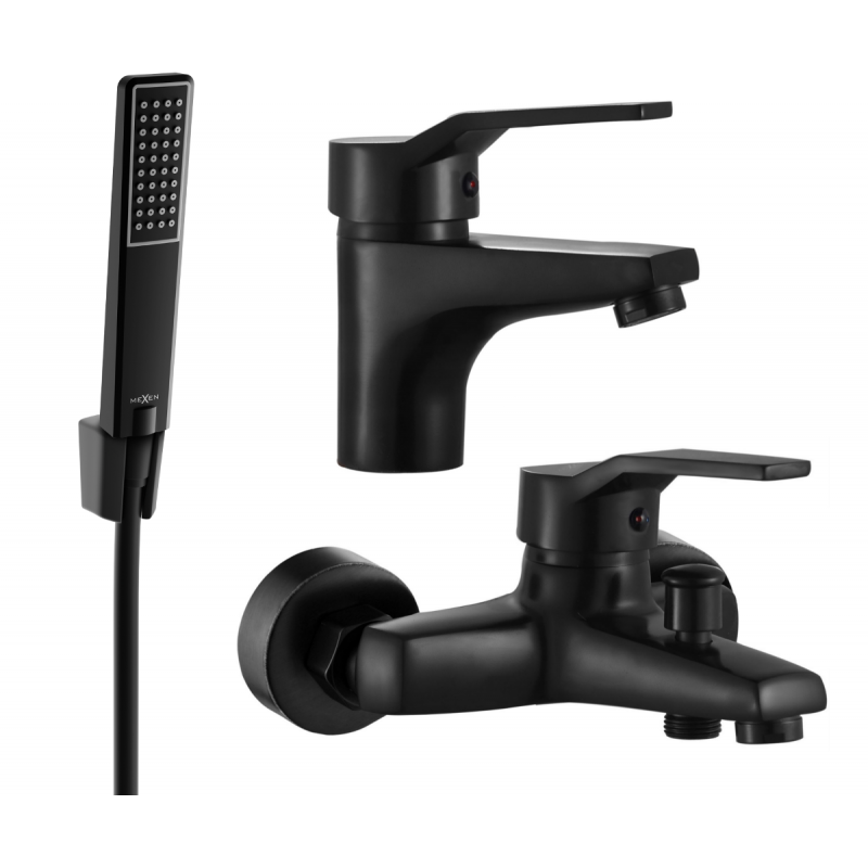 Mexen Caro Set cadă R72, negru - 746603R72-70