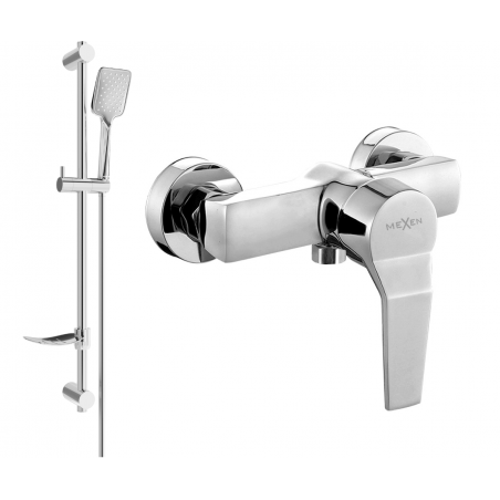 Mexen Caro Bateria de duș DF62 cu set de duș, crom - 74664DF62-00
