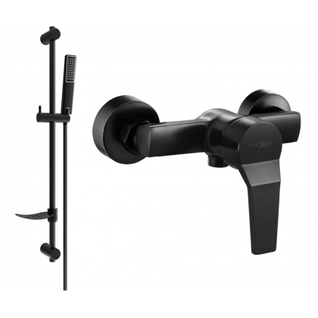Mexen Caro DF72 baterie de duș cu set de duș, negru - 74664DF72-70