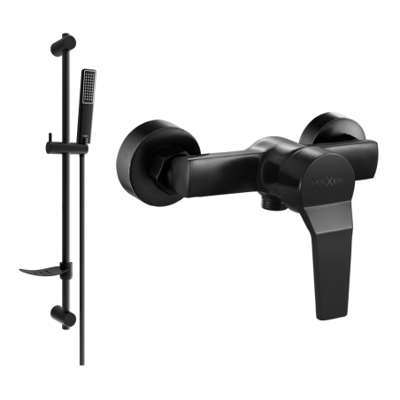 Mexen Caro DF72 zuhanycsaptelep zuhanykészlettel, fekete - 74664DF72-70
