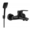 Mexen Caro R62 baterie cadă cu set pentru duș, Neagră - 74663R62-70