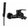 Mexen Caro Baterie pentru cadă R72 cu set de duș, neagră - 74663R72-70