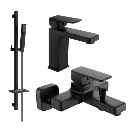Mexen Cetus DQ77 set pentru cadă, negru - 744303DQ77-70