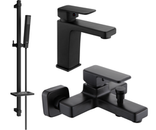 Mexen Cetus DQ77 set pentru cadă, negru - 744303DQ77-70