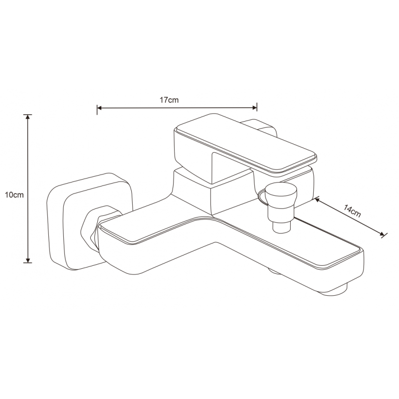 Mexen Cetus DQ45 set de baie, crom - 744313DQ45-00