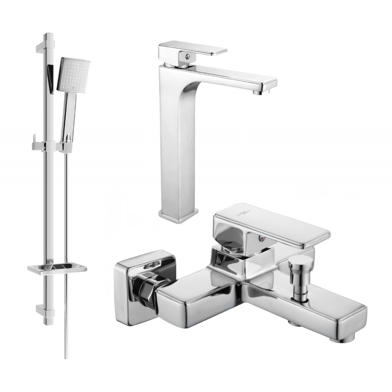 Mexen Cetus DQ45 set de baie, crom - 744313DQ45-00