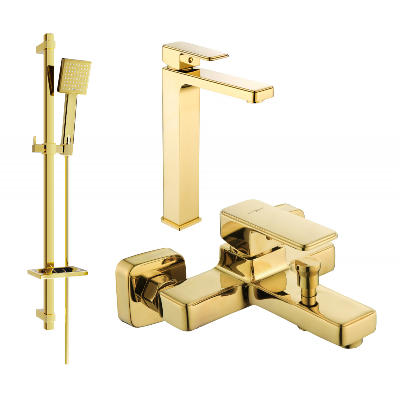 Mexen Cetus Set de baie DQ45, auriu - 744313DQ45-50