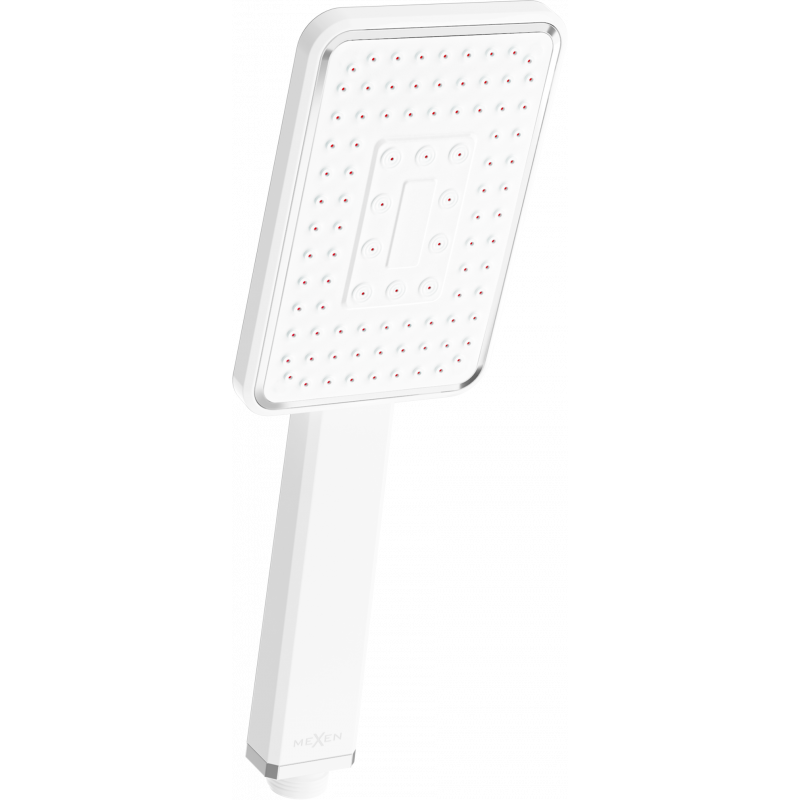 Mexen R-54 egyfunkciós zuhanyfej, fehér/króm - 79554-21