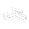 Mexen Cetus R45 set cadă, Crom - 744303R45-00