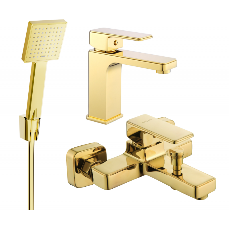 Mexen Cetus R45 fürdőkád szett, arany - 744303R45-50