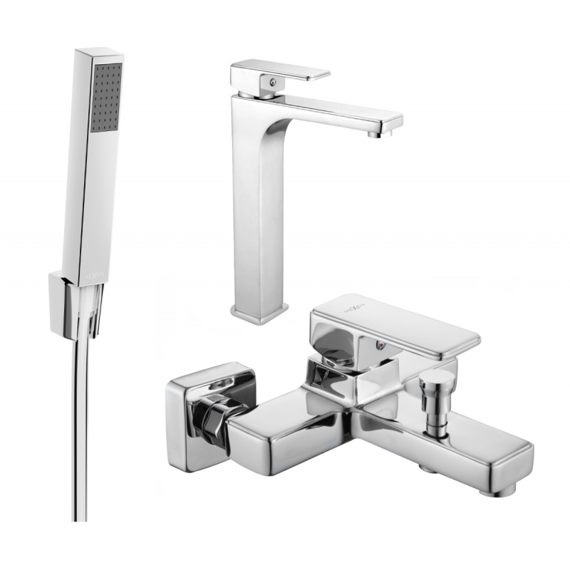 Mexen Cetus R77 set pentru cadă, crom - 744313R77-00