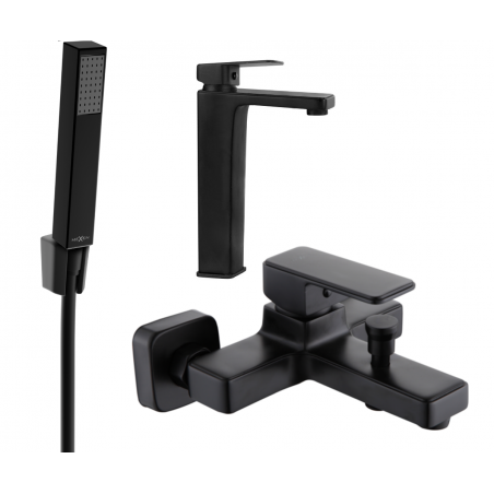 Set cadă Mexen Cetus R77, negru - 744313R77-70