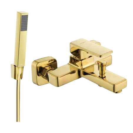 Mexen Cetus R77 baterie de baie cu set de duș, auriu - 74433R77-50