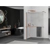 Mexen Kioto+ perete de duş cu suport Walk-in 95 x 200 cm, transparent, aur roz - 800-095-121-60-00